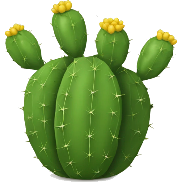 single round Nopal without pot emoji