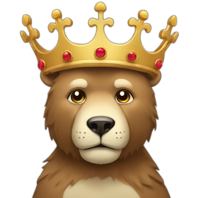 Ours avec une couronne  emoji