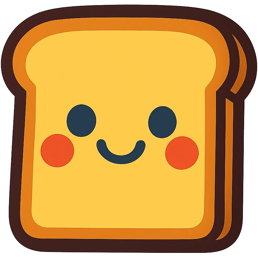 cute toast emoji