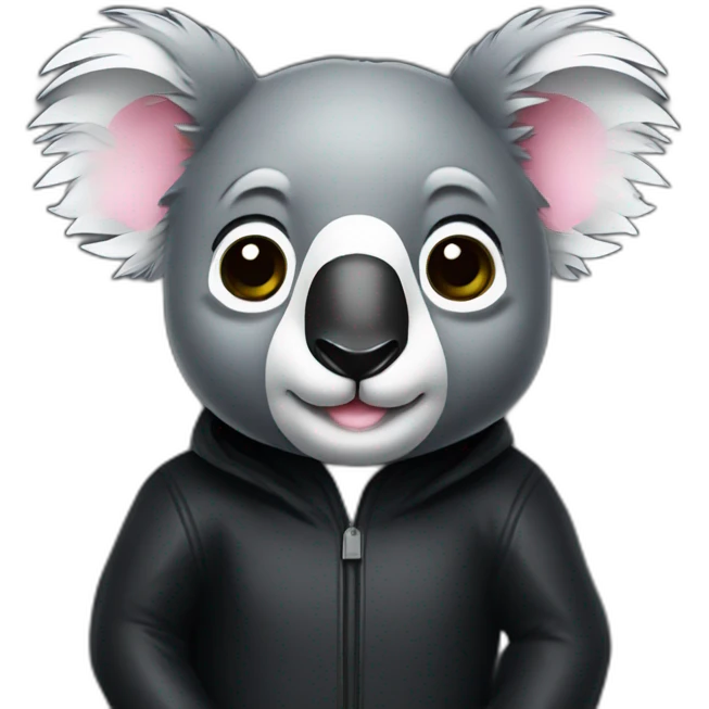 koala in black rubber suit emoji