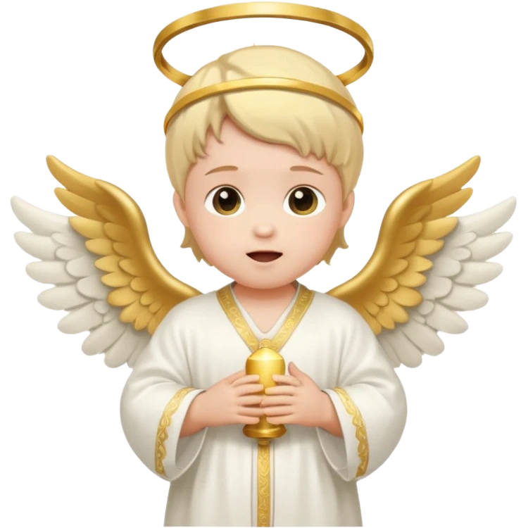 baby angel singing emoji