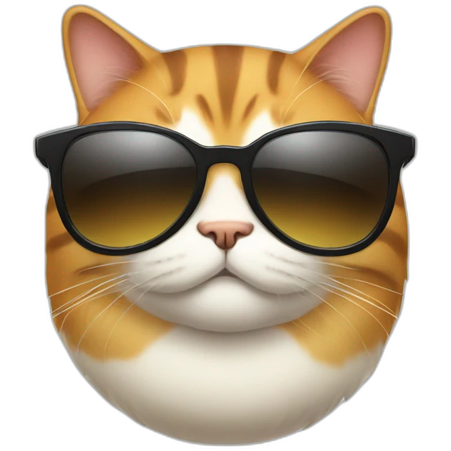 fat cat with sunglass emoji