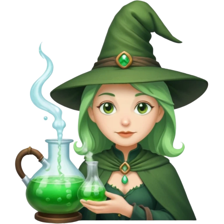 green witch cooking potion emoji