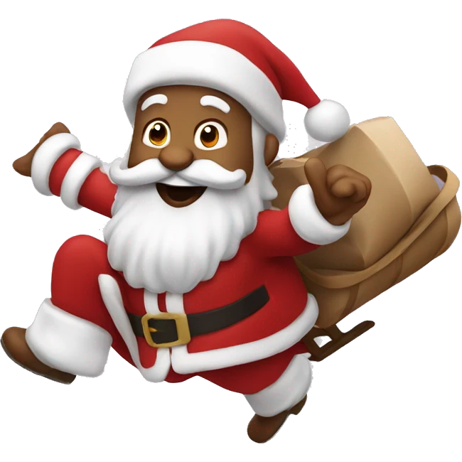 Santa flying emoji