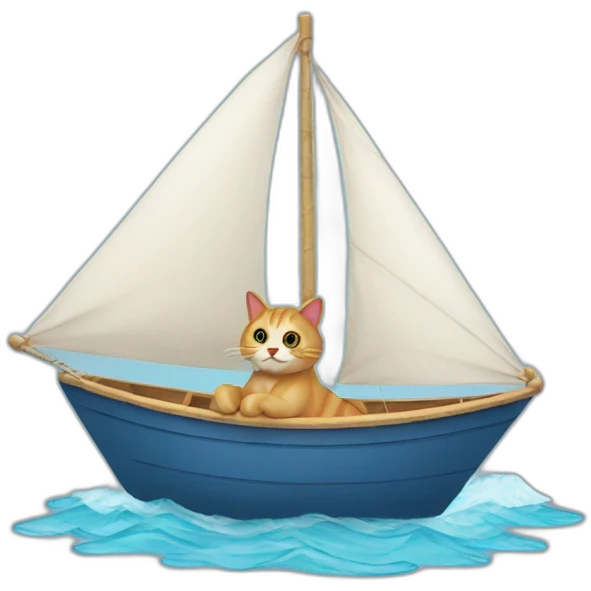 cat-sailing a boat emoji