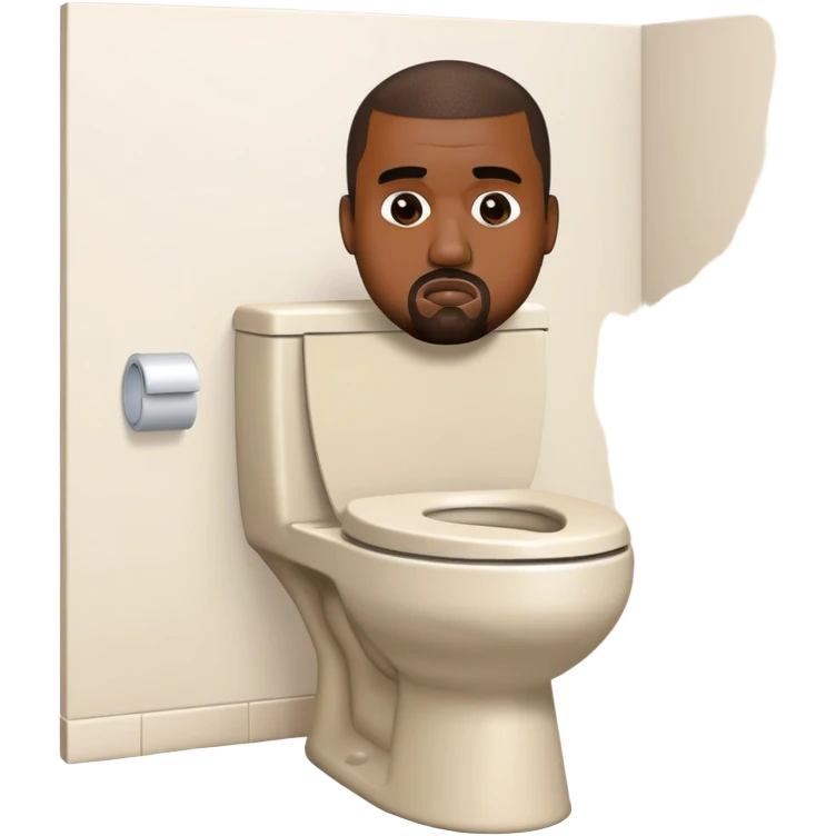 Kanye on a toilet  emoji