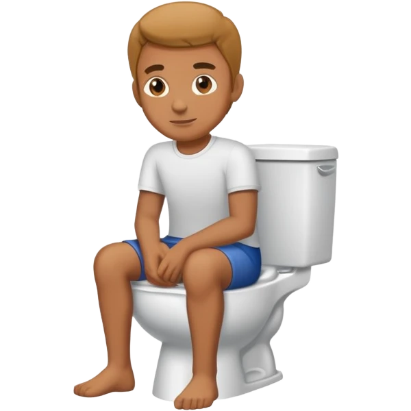 man sitting on toilet emoji