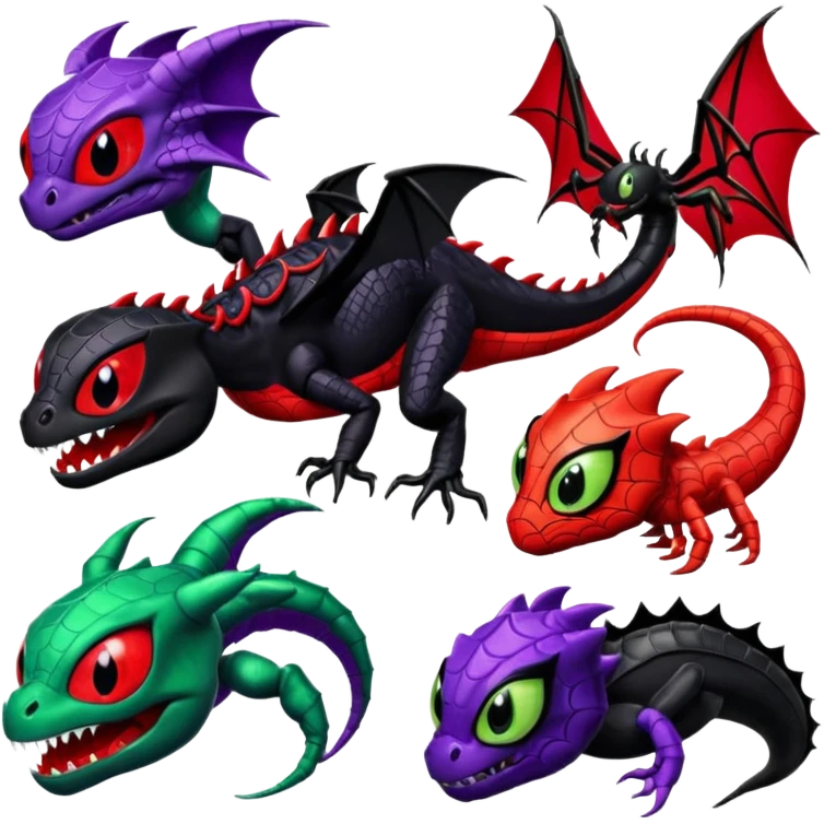 Plankton-Venom-Spider-Man-Spyro-Cynder-Toothless-fusion emoji