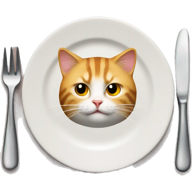 Donald trump with cat on plate emoji