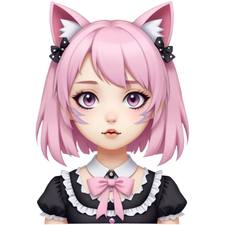 Pastel Edgy Kawaii Cute Beautiful Elegant Pretty Anime Punk Lolita Catgirl emoji