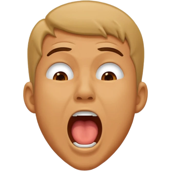 man Yawning without Hand emoji