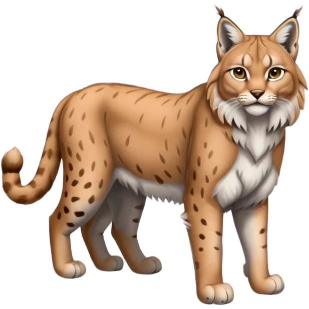Eurasian Lynx in the snow beautiful aesthetic scenery (full body) emoji