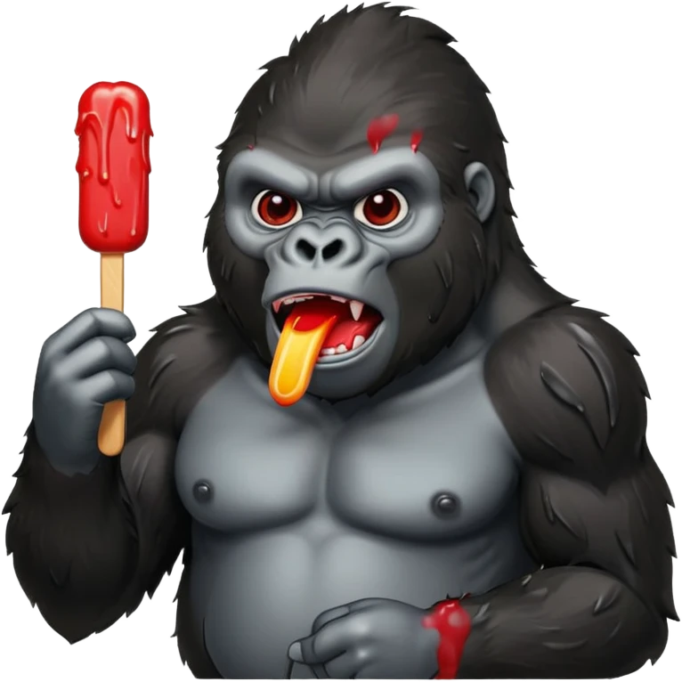 gorilla angry with popsicle  emoji