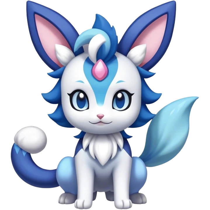 Colorful Sylveon-Meowstic-Suicune-hybrid emoji
