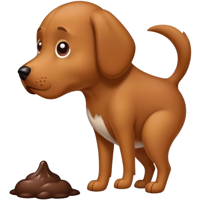 dog taking a crap emoji