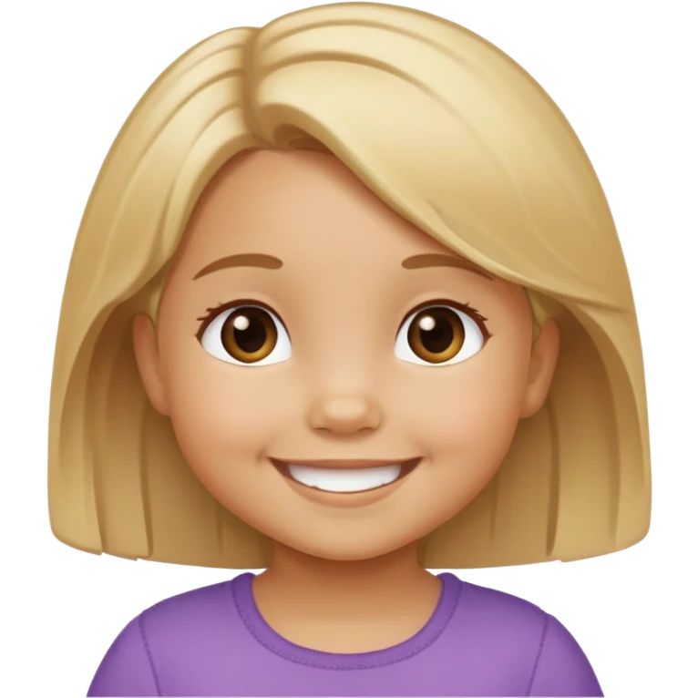 tan toddler girl with light brown/blonde hair  emoji