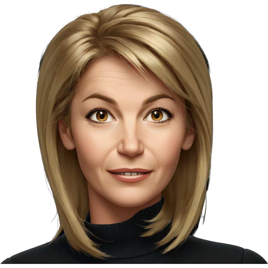 blonde girl smiling portrait emoji