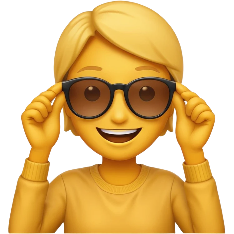 an emoji pulling down his sunglasses looking emoji