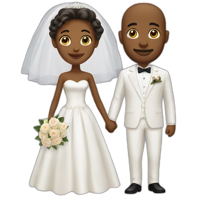 Silk wedding couple emoji