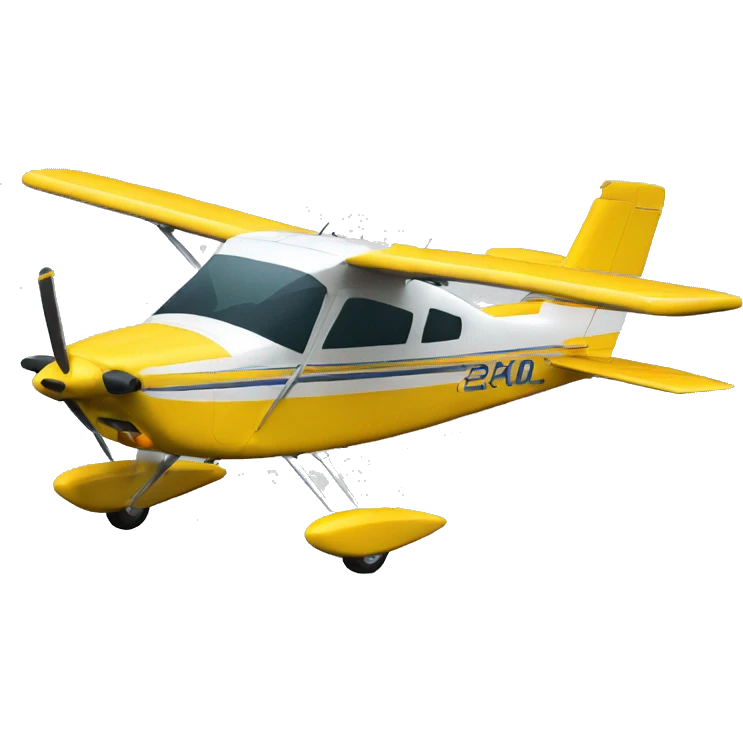 Real airplane cessna modelo 182 yellow to rate emoji