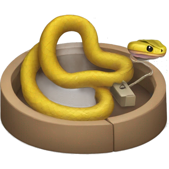 a snake in a mouse trap emoji