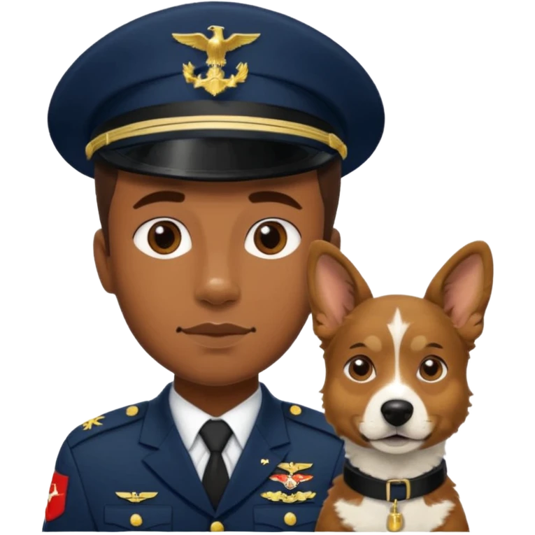 Marines brown Aussie dog emoji