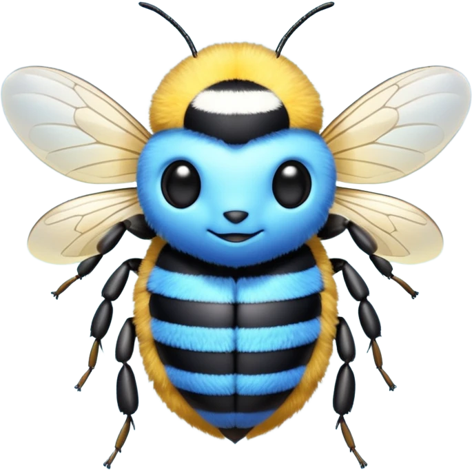 blue bumblebee emoji
