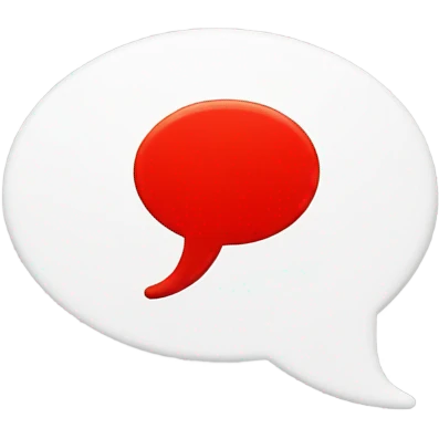 red speech bubble  emoji