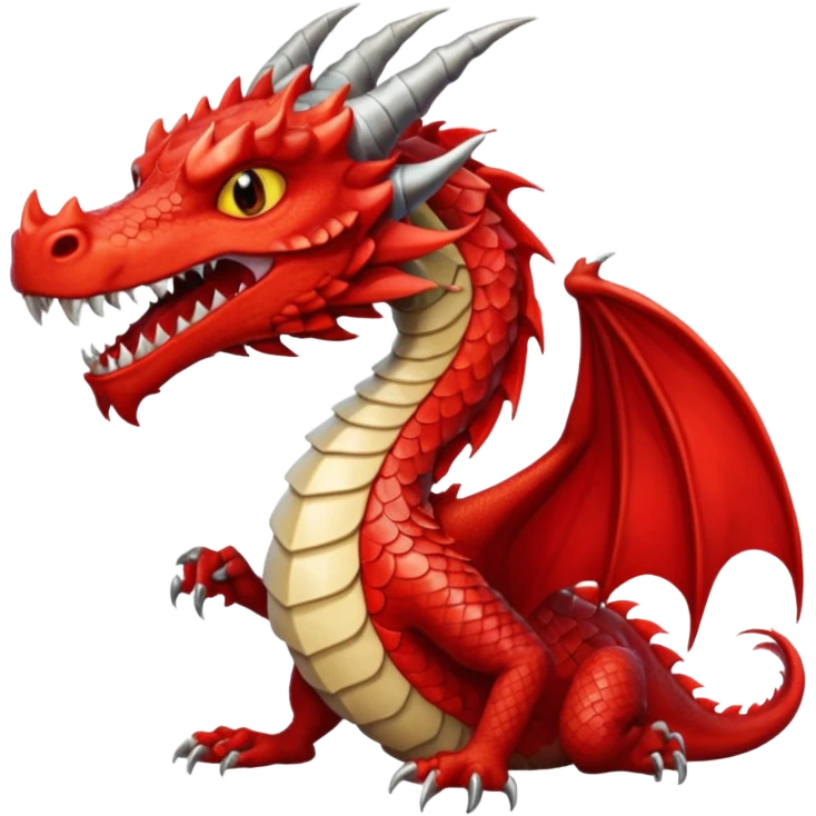 Dragon with slay nails and lips emoji