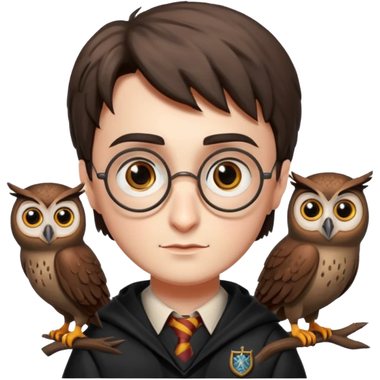 Harry Potter and owl emoji