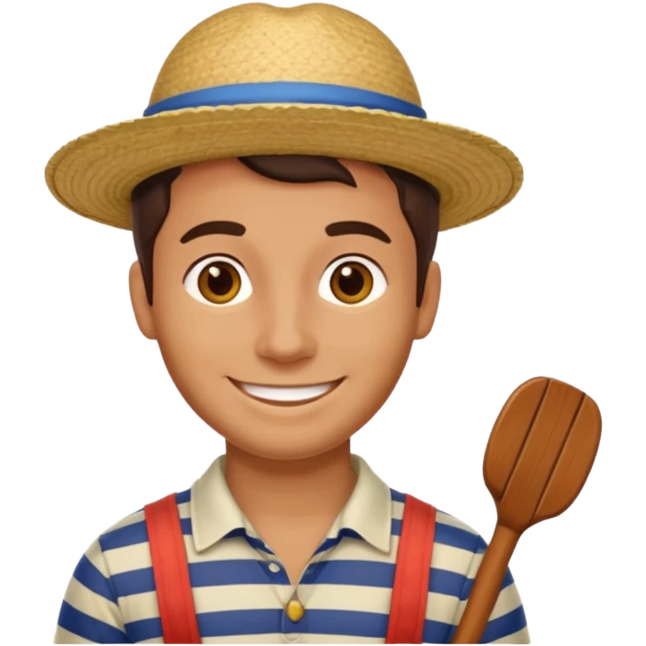 Gondolier striped shirt emoji