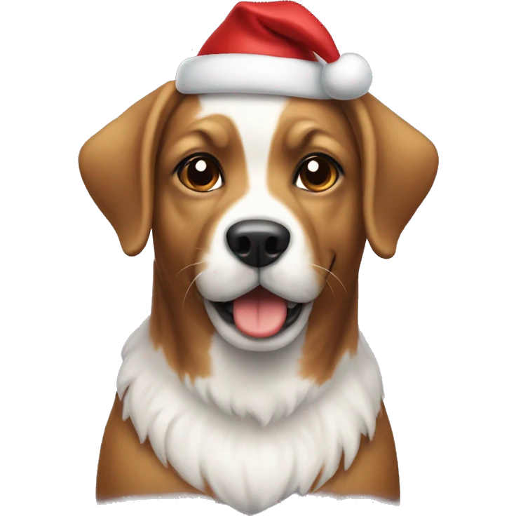 Cristmas dog emoji