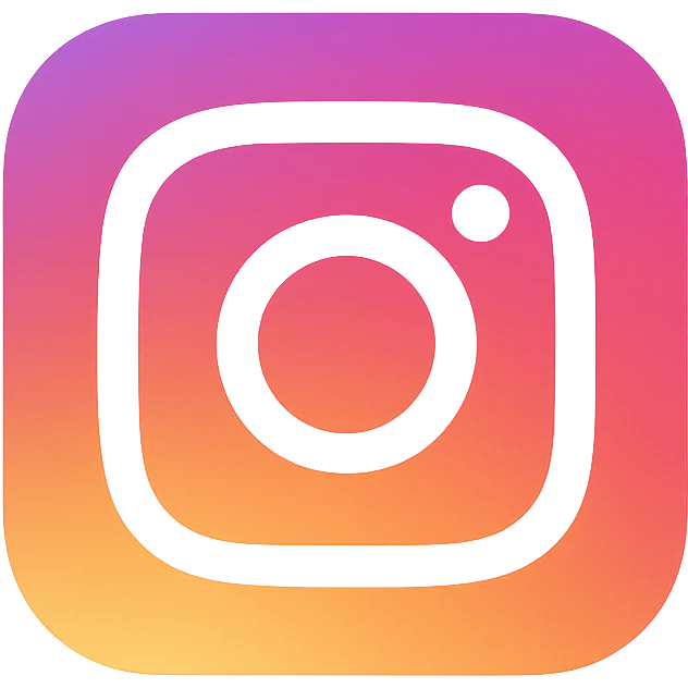 Instagram logo, flat design, purple and orange gradient, simple, clean lines emoji