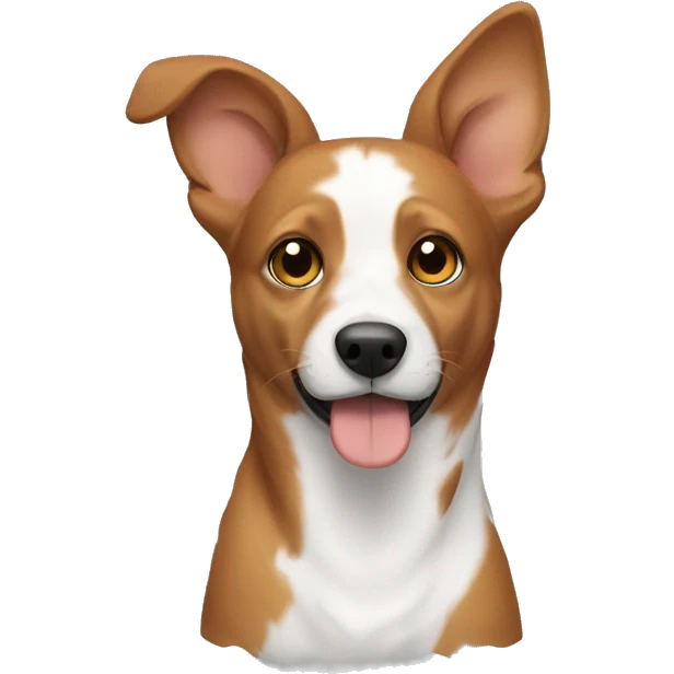 Dashhund with White body and ginger ears  emoji