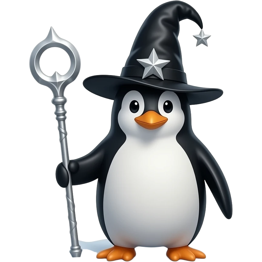 Penguin Wizard emoji