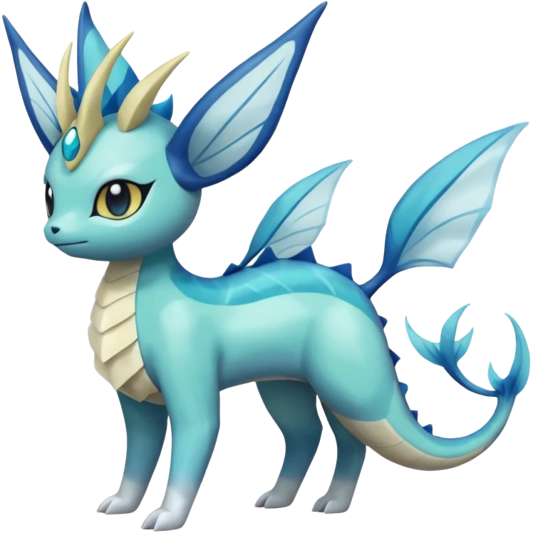 Faerie-Vaporeon-Mezprit-Meloetta-Palkia-Pokémon, full body emoji