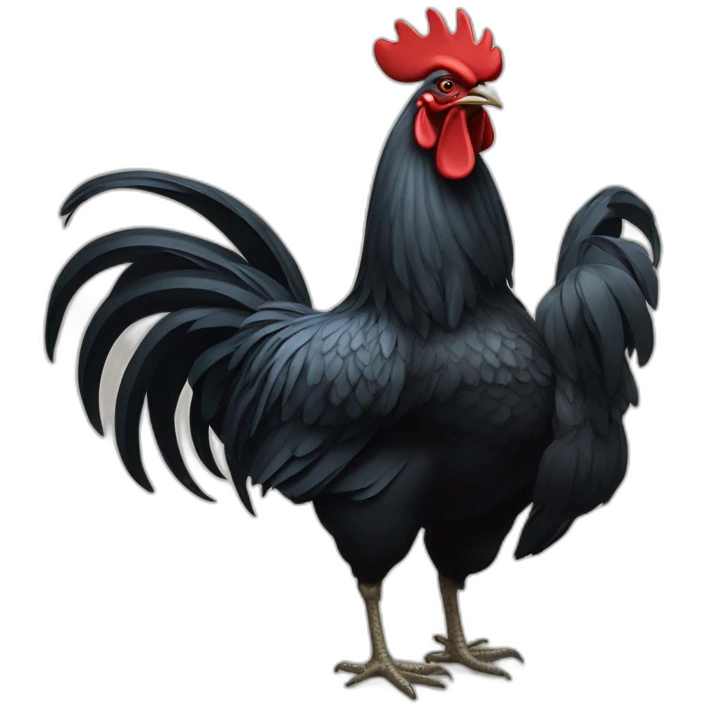 Big black rooster emoji