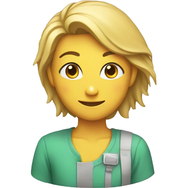 بنت شعرها طويل  emoji