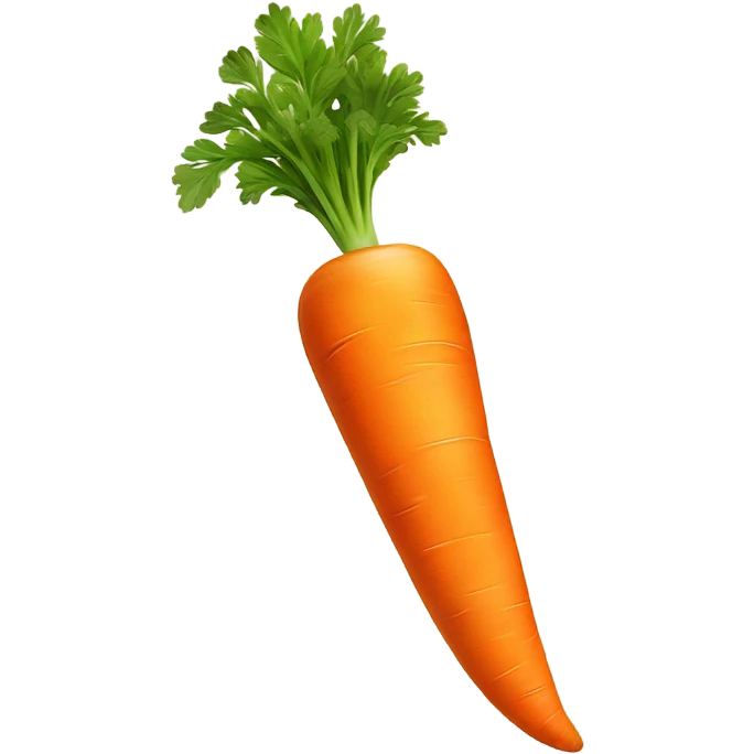 Very long orange carrot emoji