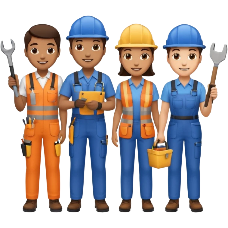 сделай несколько людей разных профессий emoji