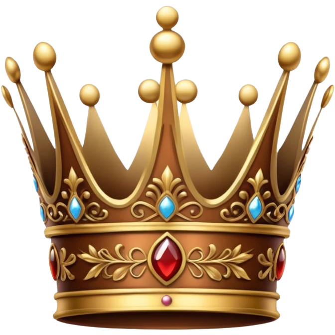 Brown crown emoji