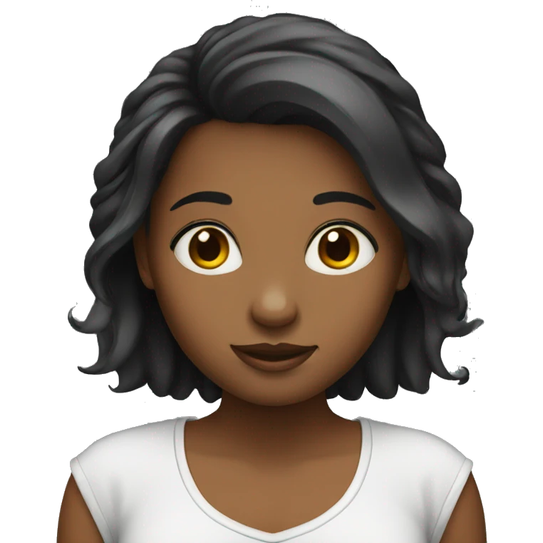 Girl Whit Hair black emoji