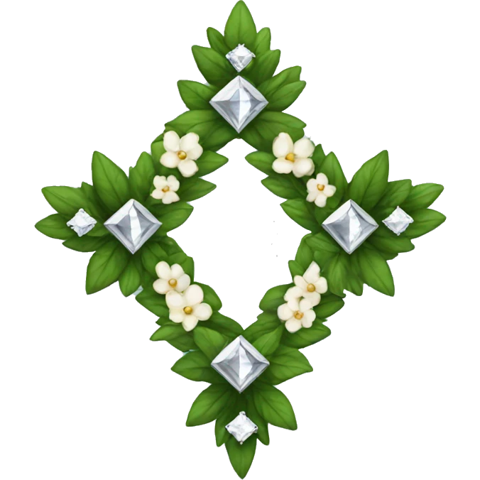 funeral wreath diamond shape emoji