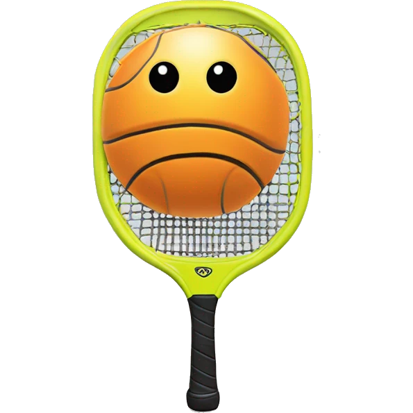 Pickleball racket and ball emoji