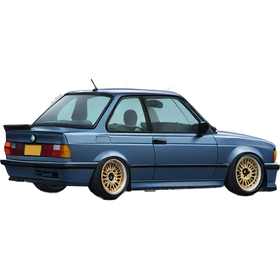 bmw e30 with a wide body kit  emoji