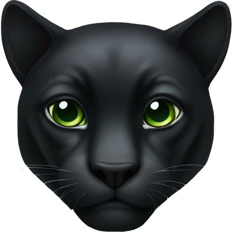 Animal pantera negra con ojos verdes emoji