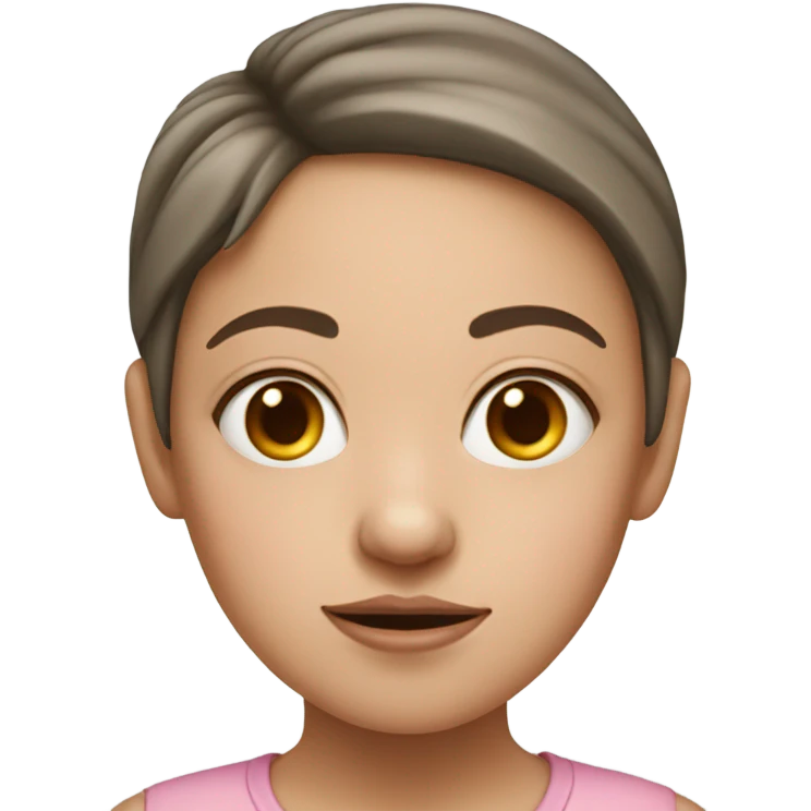 White human girl with pig ears and nose emoji