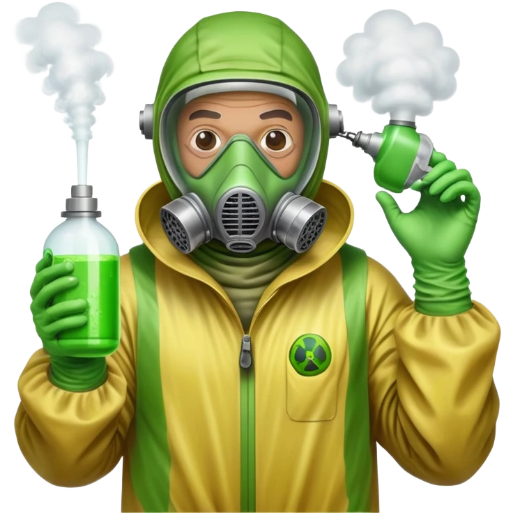 old Bob spraying toxic weed killer  from the toxic avenger emoji