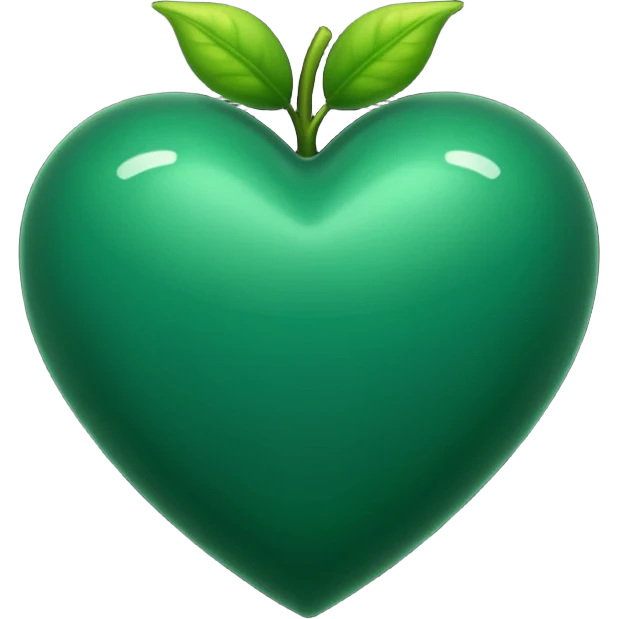 corazon verde oscuro emoji