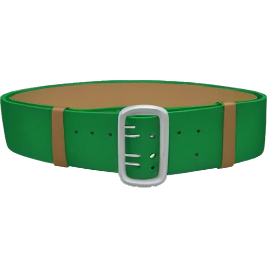 green martial arts belt emoji